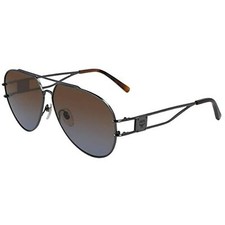 NEW MCM 136S 071 Dark Ruthenium Aviator Sunglasses w/Brown Fade to Blue Lenses