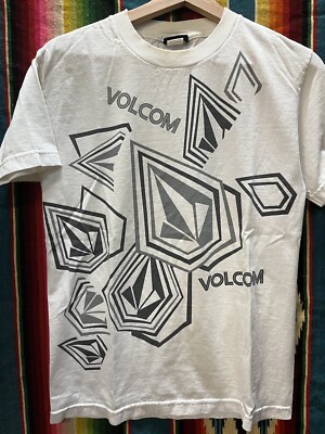 Vintage Volcom T Shirt Mens Small White Short Sleeve Y2K Surf