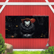 Clown Halloween Horror Party Decorations Backdrop Banner