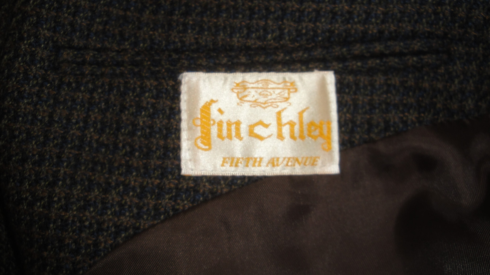 FINCHLEY FIFTH AVENUE Suit Jacket,Brown/Tan Houndstoo… Gem