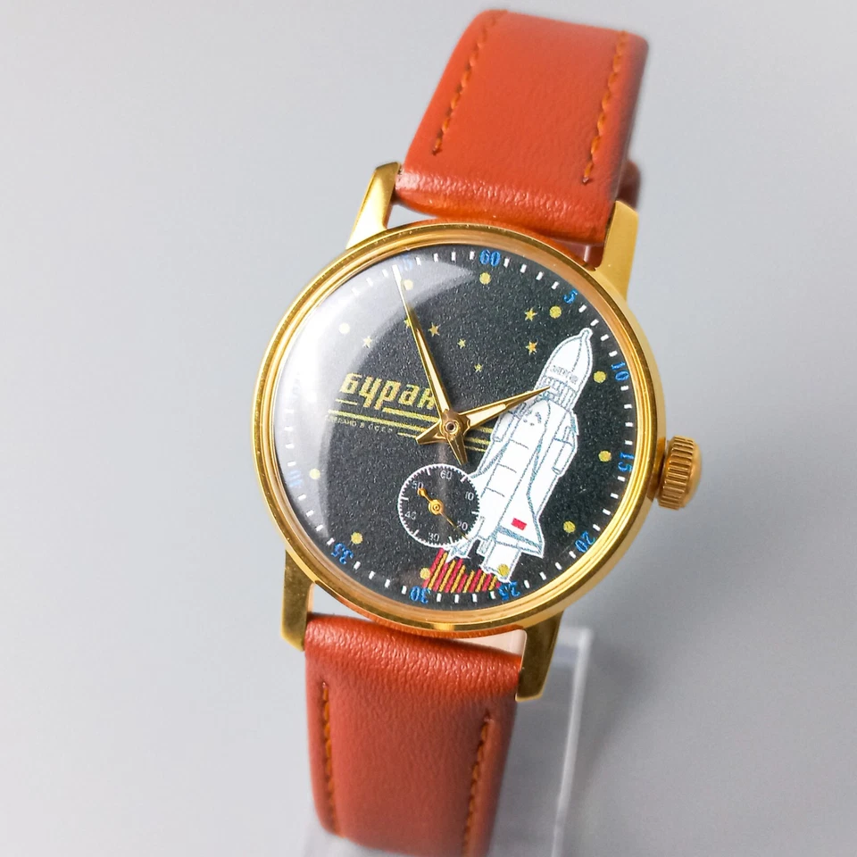 Vintage Watch Pobeda Soviet Mechanical Men's Wristwatch Buran USSR Serviced - Image 3 of 4