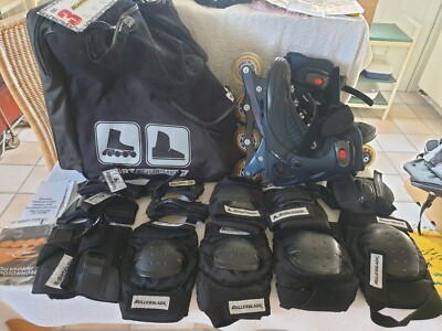 Rollerblade Inliner ABEC 5 Größe 43 großes Set mit Schützer - neuwertig!