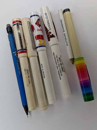 x7 MIXED LOT Baseball Pens Pencils Little League Waterloo IA Cardinals Vtg G10 - 第 4/7 張圖片