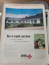 1951 Devoe Paint  How to repaint pasadena california house Vintage Ad