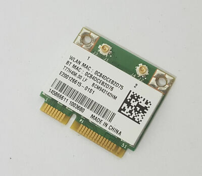 Bluetooth 4 Wlan Wifi Broadcom BCM943142HM aus Sony Vaio SVF15AA1QM SVF15A1M2ES
