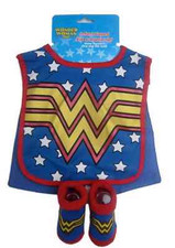 New DC Comics Wonder Woman Caped Bib Set