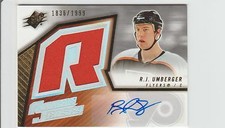 R.J. UMBERGER AUTOGRAPH 2005-06 UPPER DECK SPx ROOKIE CARD SIGNED 