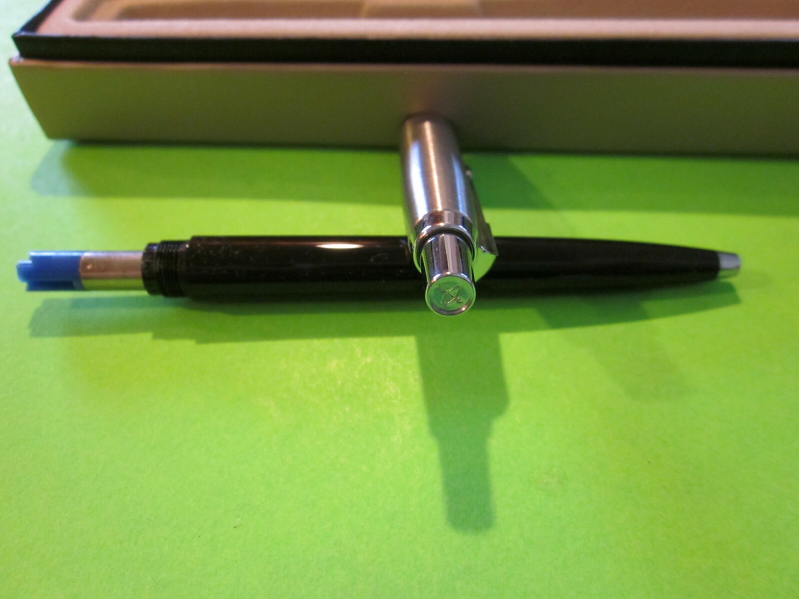 PARKER JOTTER Ballpoint pen BLACK brass threads . made in USA eBay