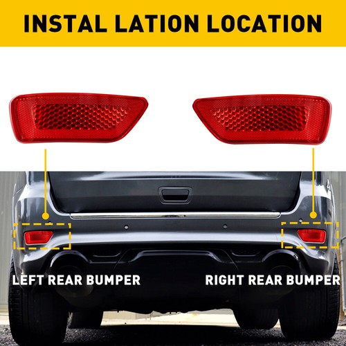 Rear Bumper Reflector Light For Jeep Grand Cherokee Compass 11-18 Left/Right EON - Picture 7 of 15