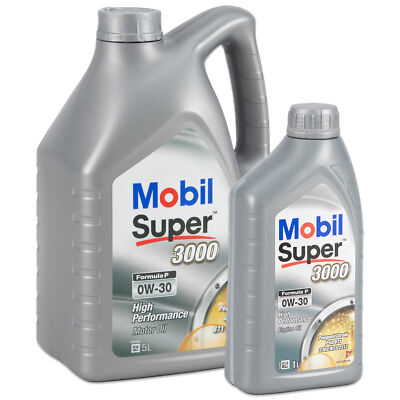 6L 6 Liter Mobil SUPER 3000 FORMULA P 0W-30 Motoröl Öl ACEA C2 FIAT 9.55535-GS1