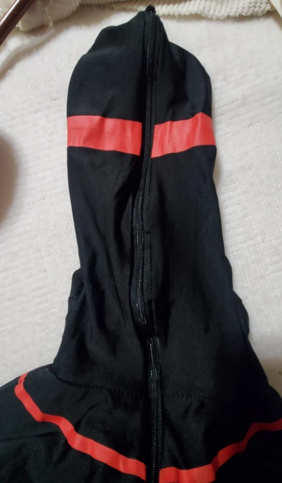 Fantasia Morphsuit Ninja Adulto Extra Grande Preto Vermelho GG - Imagem 2 de 4