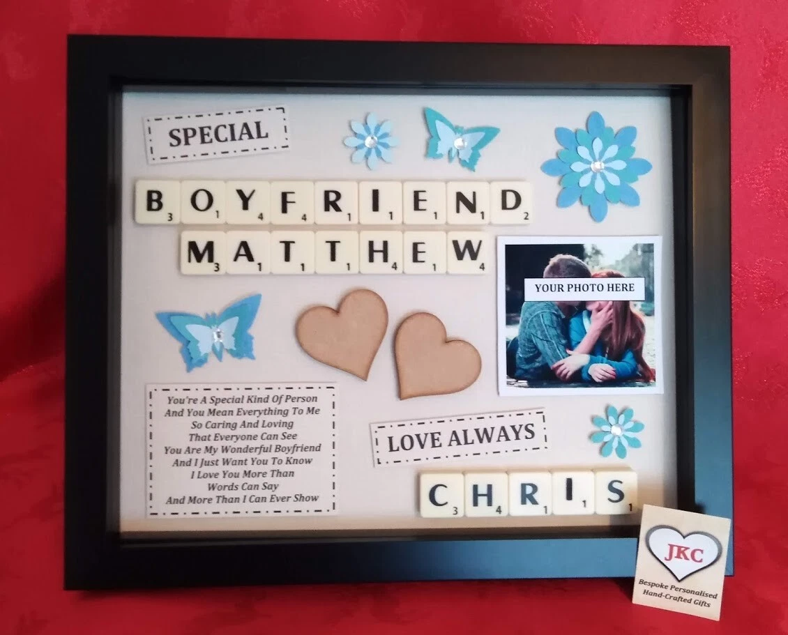 BOYFRIEND Personalised GIFT FRAME Picture Valentine Birthday