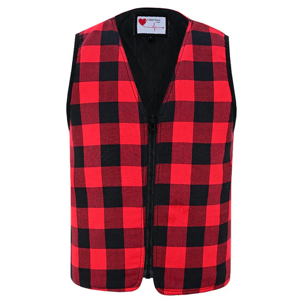LVAD Flannel Vest – Comfortable & Functional for LVAD Wearers, Size 3XL