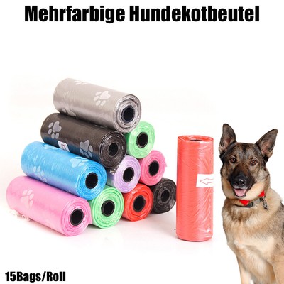 Hundekotabfallbeutel Biologisch abbaubarer Rollenbeutel für Haustiere Multicolor