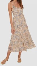  99 Riley  Rae Women Ivory Sleeveless Floral Print Dress Size XS