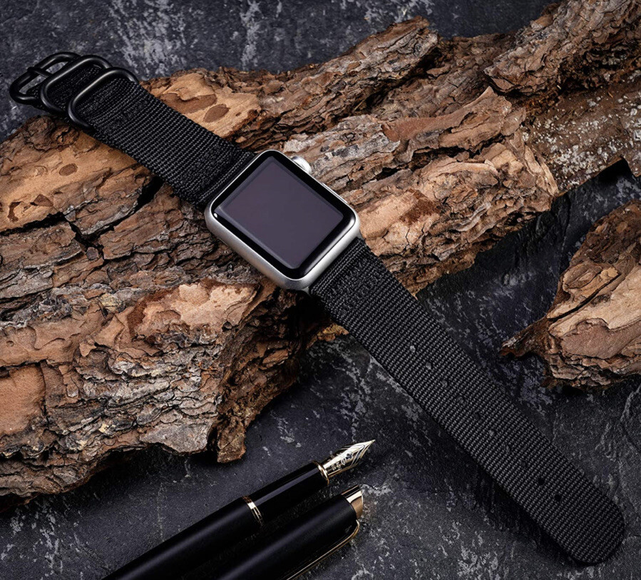black sport apple watch band