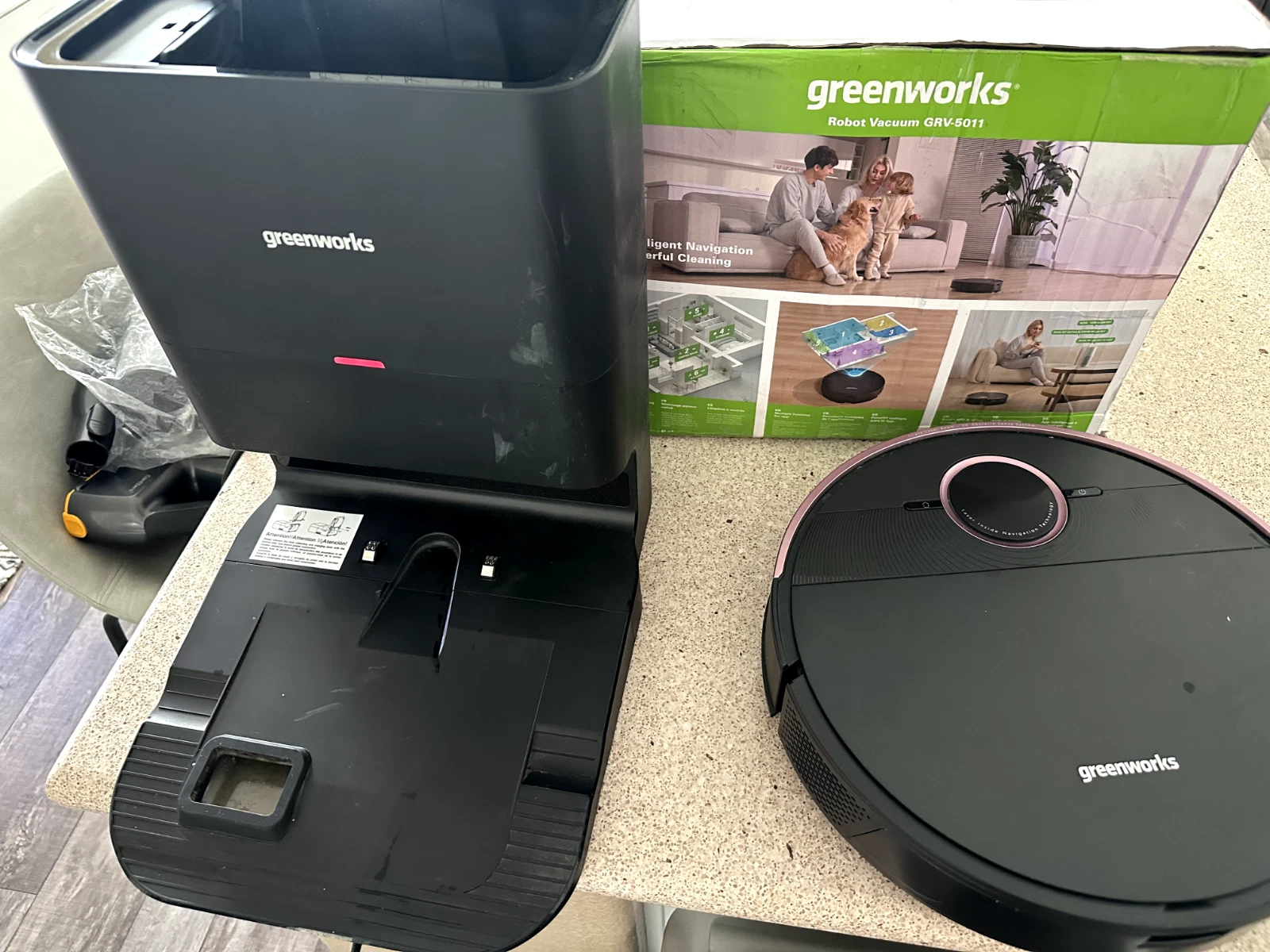 Greenworks GRV-5011 Robot Vacuum Cleaner with DToF Laser Navigation Technology,