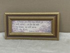 Framed Artwork Print bible verse Joshua 24:15 gold tone wood frame see pics — photo 1