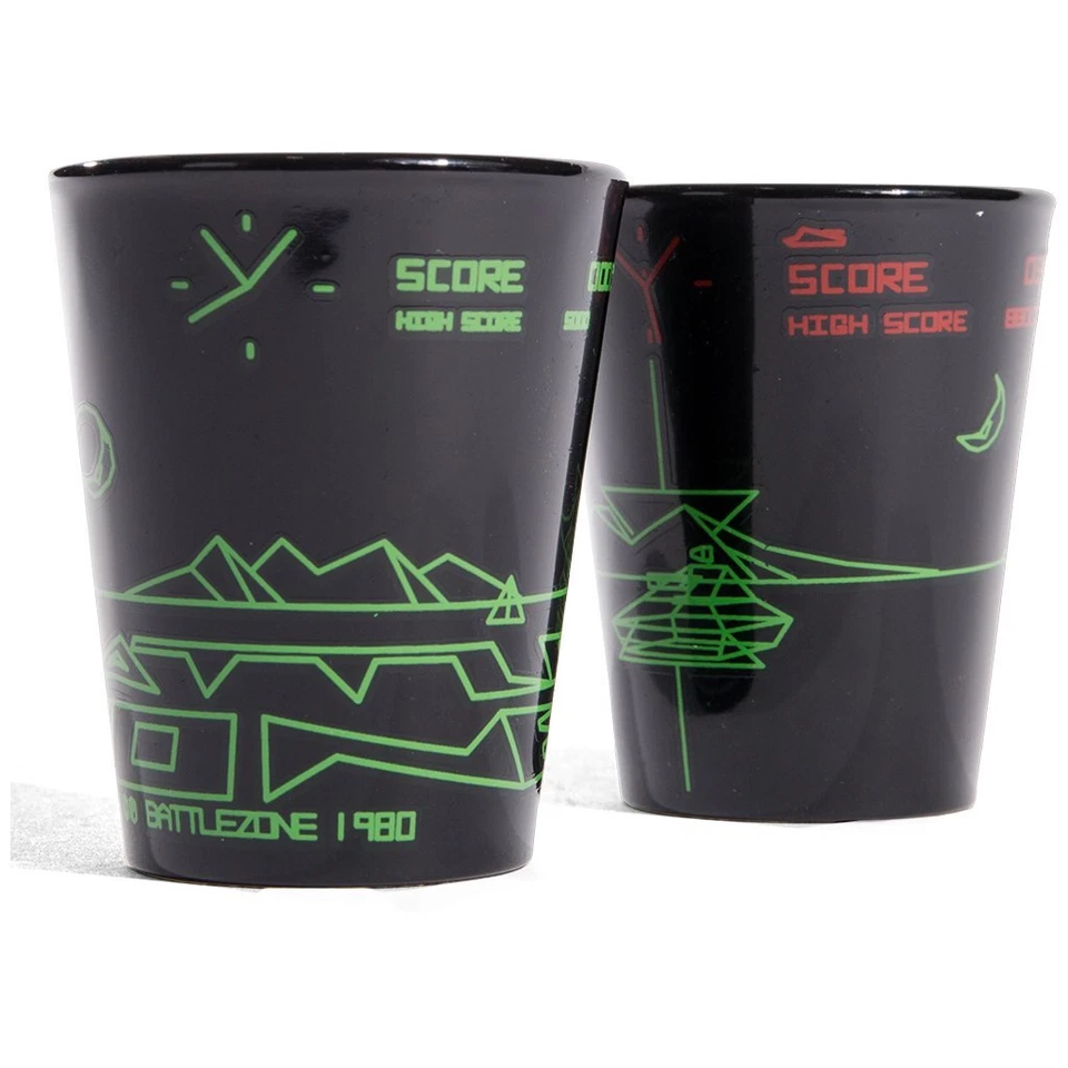 Battlezone 2 Set Lot Shot Glasses First Vitural Reality Tank War Game Brand New - Image 2 of 3