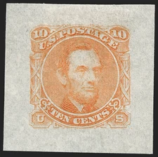 momen: US Stamps #116-E1f LARGE DIE ESSAY ON WHITE THIN BOND PAPER LOT #77659