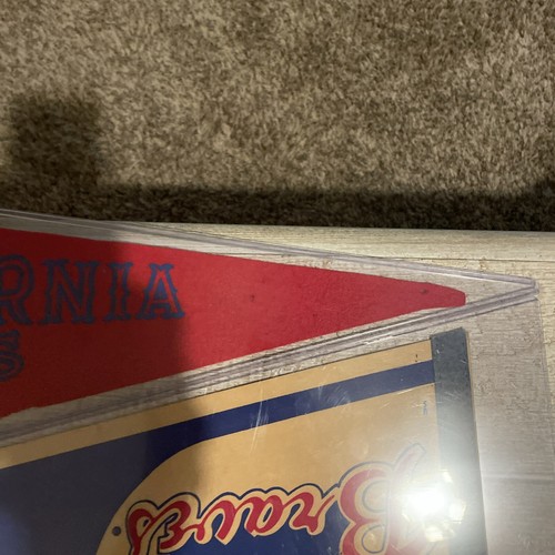 Vintage 1960s MLB Pennants.Baseball Teams Braves Angels As Orioles Lot Of 4 - Picture 4 of 15