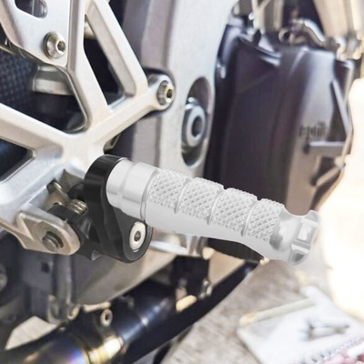 Silver R-FIGHT Front 25mm Adjustable Foot Pegs For Buell XB9S Lightning 03+