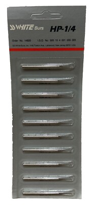 NEW PACK OF 10 SS White HP-1/4 Carbide Burs. Order # 14820 Lakewood New Jersey
