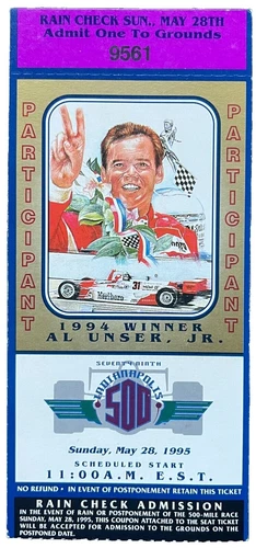 Al Unser Jr Indy Racing Fan Tickets