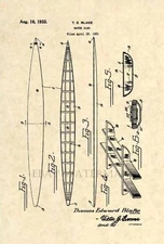 Official Surfboard US Patent Art Print-Vintage Tom Blake 1932 Board Original 230