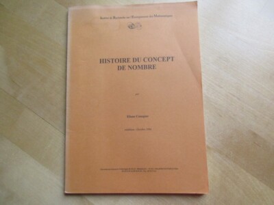 GESCHICHTE DES ZAHLENKONZEPTS ELIANE COUSQUER 1994 IREM MATHEMATIK
