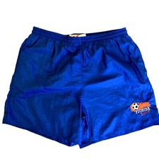 Vtg 80 90's Dodger SHINY Blue Nylon Men's FLORIDA SOCCER Athletic Shorts USA L
