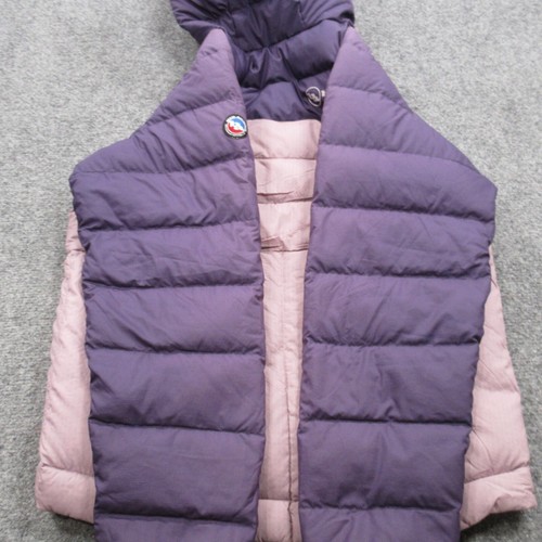 Big Agnes Jacket Kids Large Pink Purple Down Ice House Full Zip Hooded Puffer - Picture 16 of 17