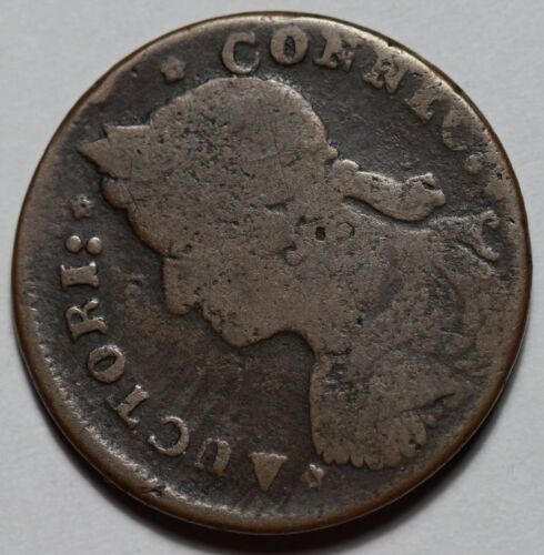 1787 Connecticut Colonial Copper, Draped Bust Left, Miller 33.7-r.2 - Picture 4 of 8