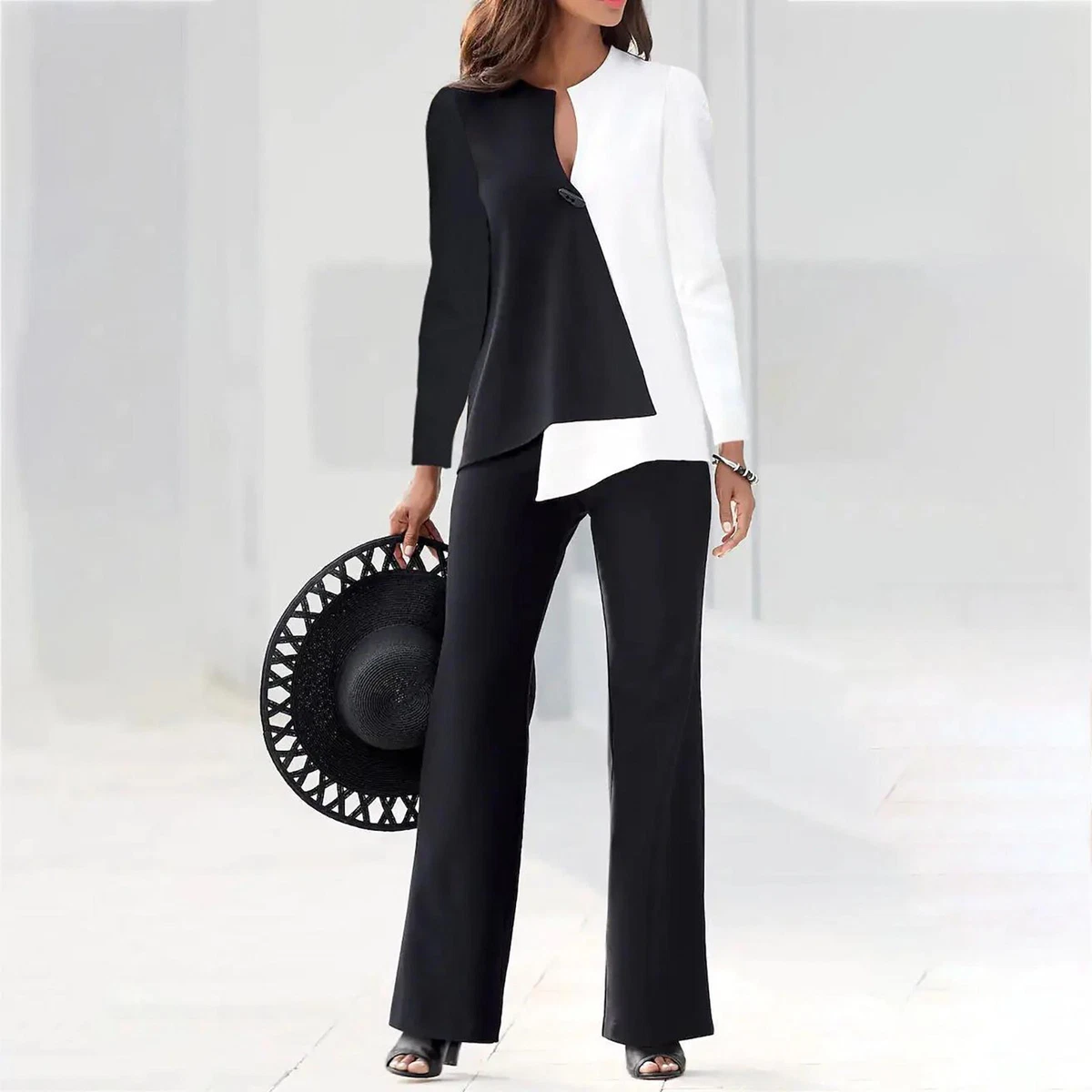 Women 2 Piece for Mother of The Bride Plus Size Outfits Casual Long Pant  Suit