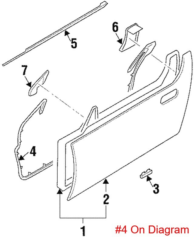 Nissan OEM 90-96 300zx-door Weather Strip Right 8083030P00 for
