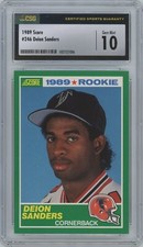 💎 1989 Score #246 Deion Sanders RC Rookie Card 💎 CSG 10 Gem Mint 💎 Prime Time