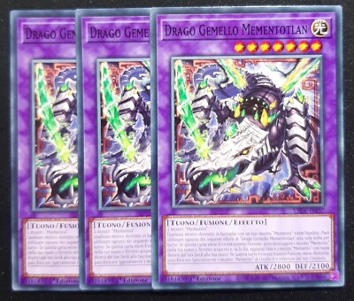 Spielset 3X: MEMENTOTLAN ZWILLINGSDRACHE auf Italienisch LEDE-IT037 Gemeinde YUGIOH