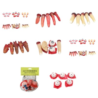 Fake Body Parts Human Halloween Scary Prop Body Bloody Organs for