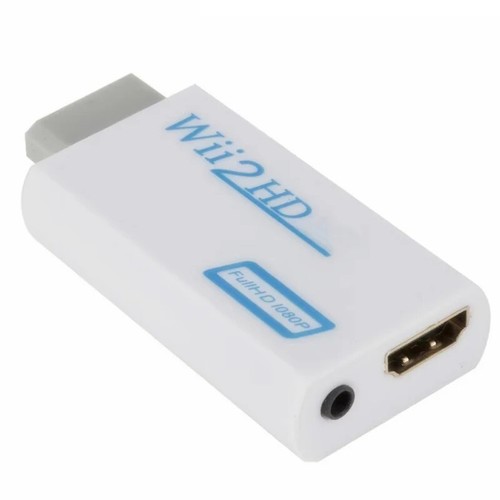MEETTIKEY Wii Hdmi Adapter, Wii Zu Hdmi Konverter, 1080p/720p Hd Konverter Adapter Mit 3,5 Mm Audio Und Hdmi Ausgang + 1,5 M Hdmi Kabel FüR Wii Monitor, Fernseher, Projektor