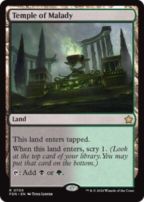Temple of Malady [Foundations] Magic MTG NM Magic The Gathering