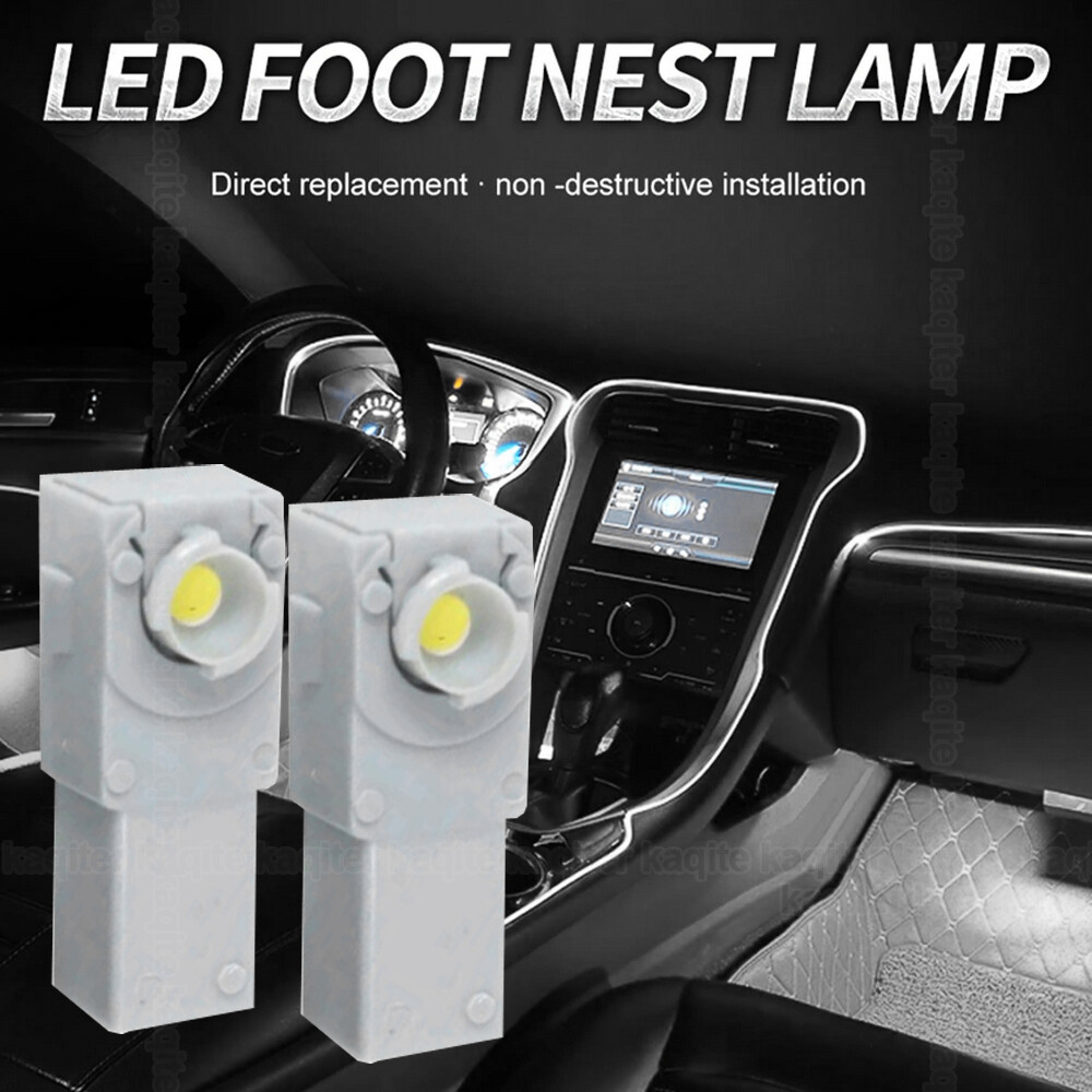 2pcs Car Led Courtesy Footwell Under Door Interior Light Luggage For