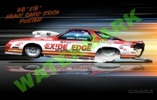 Darrell Alderman's Exide Edge Pro Stock Daytona LIT Poster-Banner Print-043