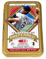 1997 Donruss Preferred Hideo Nomo GOLD Metal Collectible Tin Empty /1200 Dodgers