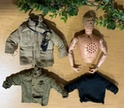 Vtg 1970’s Hasbro GI Joe Figure Flocked Hair Torso Outfit Parts Gun Holster Lot