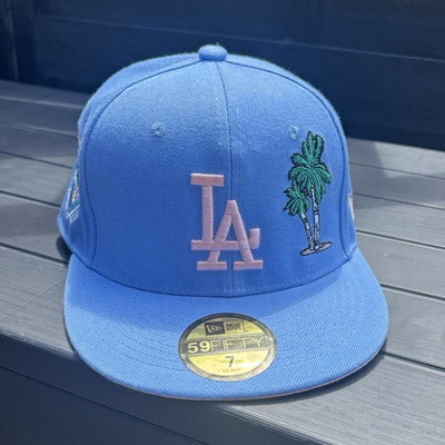 New Era 59FIFTY Los Angeles Dodgers LA MLB Cap Blau/Rosa Größe 7