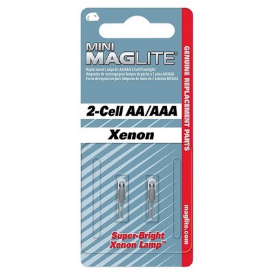 Maglite Replacement Lamps for AA Flashlight 2 Pack