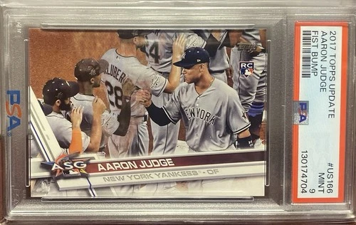 2017 Topps Update Aaron Judge Fist Bump All Star Rookie SP #US166 PSA 9