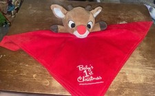 Rudolph The Red Nosed Reindeer Baby's 1st Christmas Plush Security Blanket