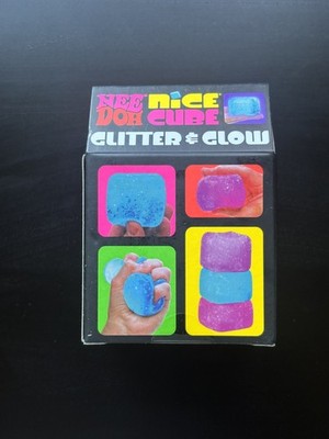 Needoh Nice Cube Glitter & Glow Blue Unopened