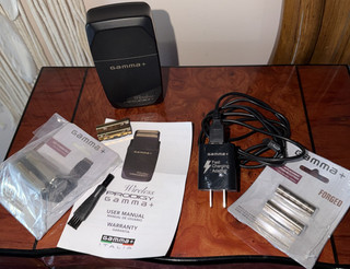 Gamma GPWPFS Wireless Prodigy rasoio lamina oro nero opaco taglierine di ricambio